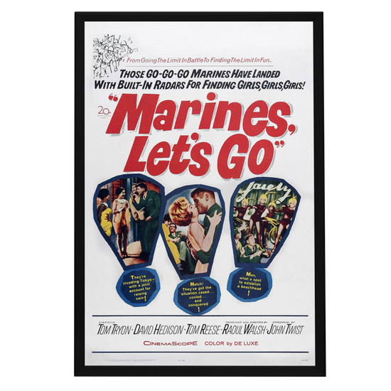 "Marines, Let's Go" (1961) Framed Movie Poster