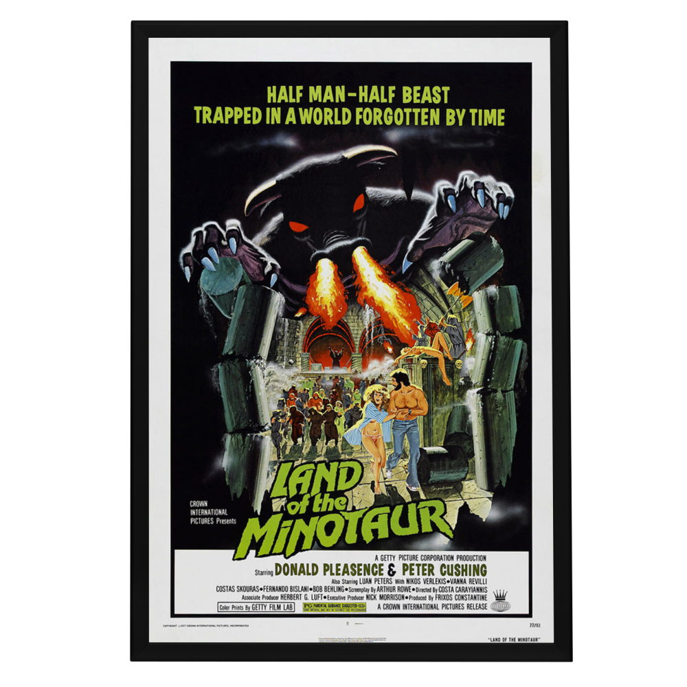 "Land Of The Minotaur" (1977) Framed Movie Poster