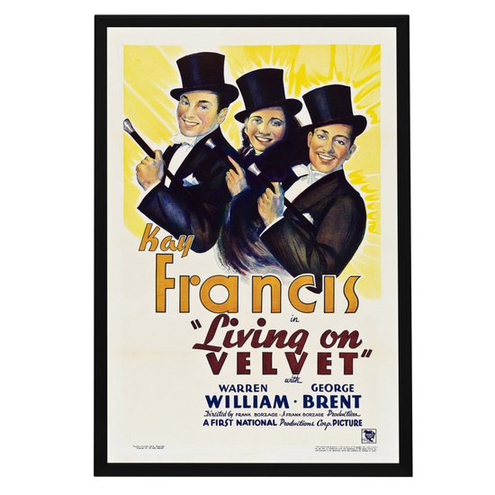 "Living On Velvet" (1935) Framed Movie Poster