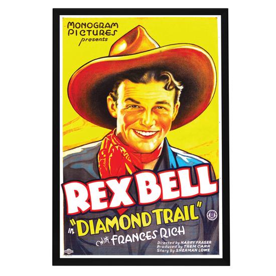 "Diamond Trail" (1933) Framed Movie Poster