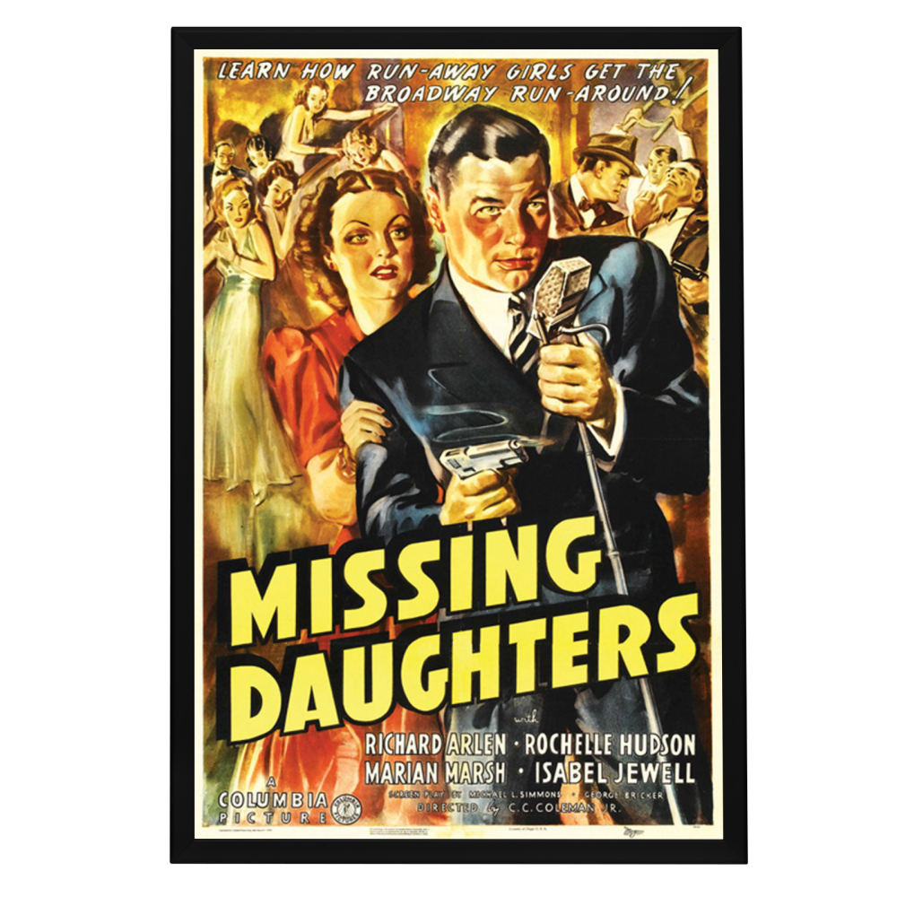 "Missing Daughters" (1939) Framed Movie Poster