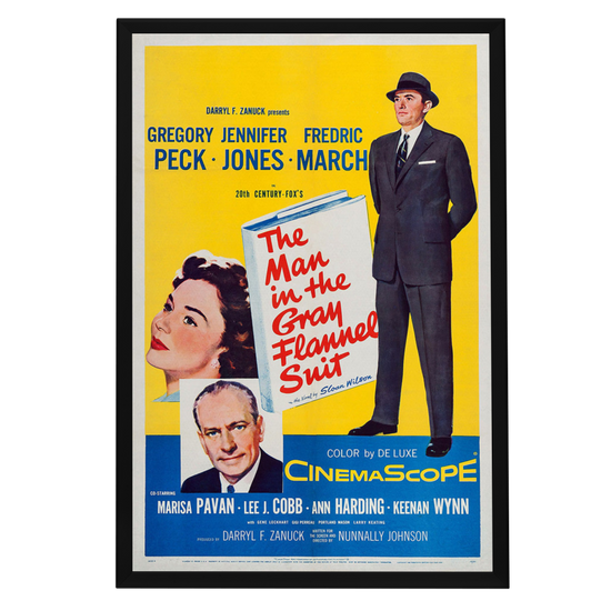 "Man In the Gray Flannel Suit" (1956) Framed Movie Poster