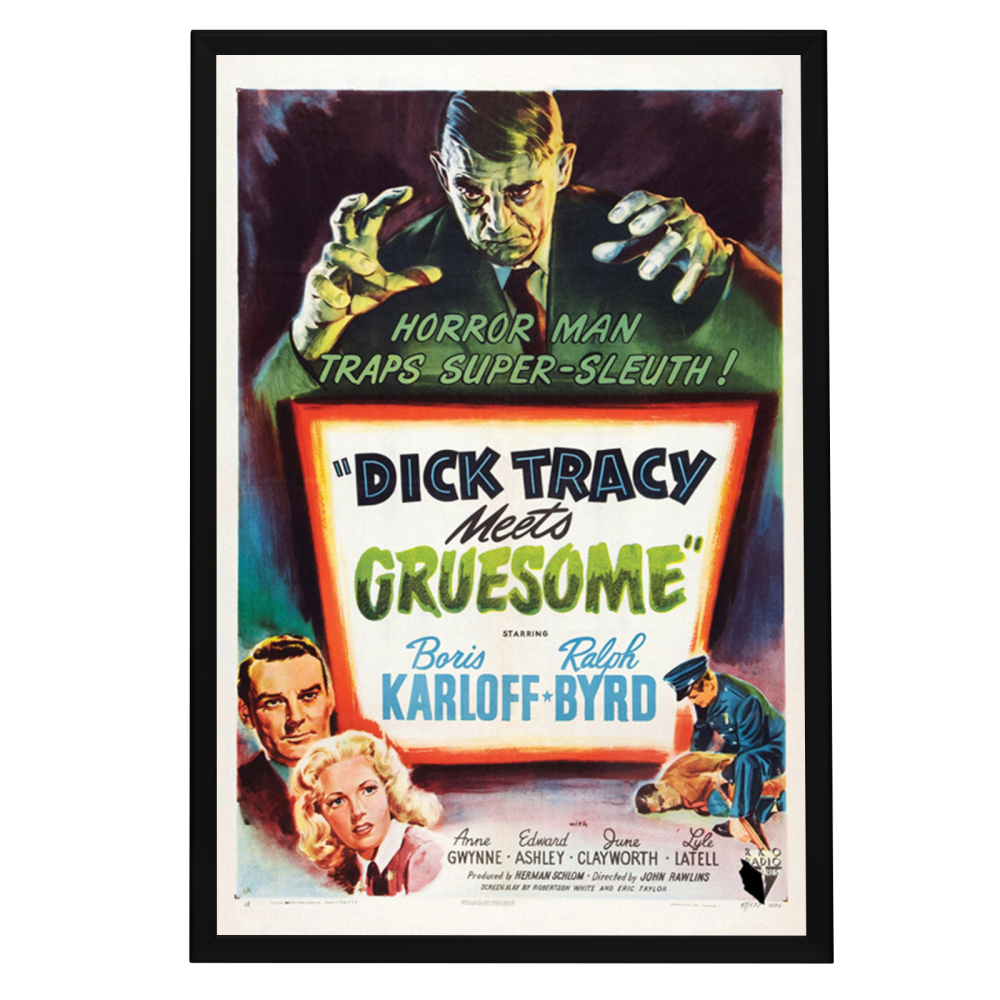 "Dick Tracy Meets Gruesome" (1947) Framed Movie Poster