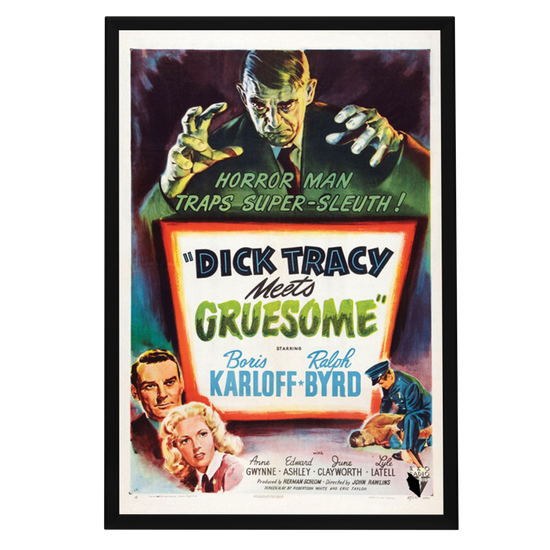 "Dick Tracy Meets Gruesome" (1947) Framed Movie Poster