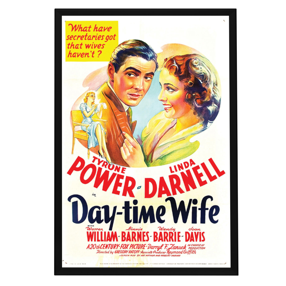 "Day-Time Wife" (1939) Framed Movie Poster