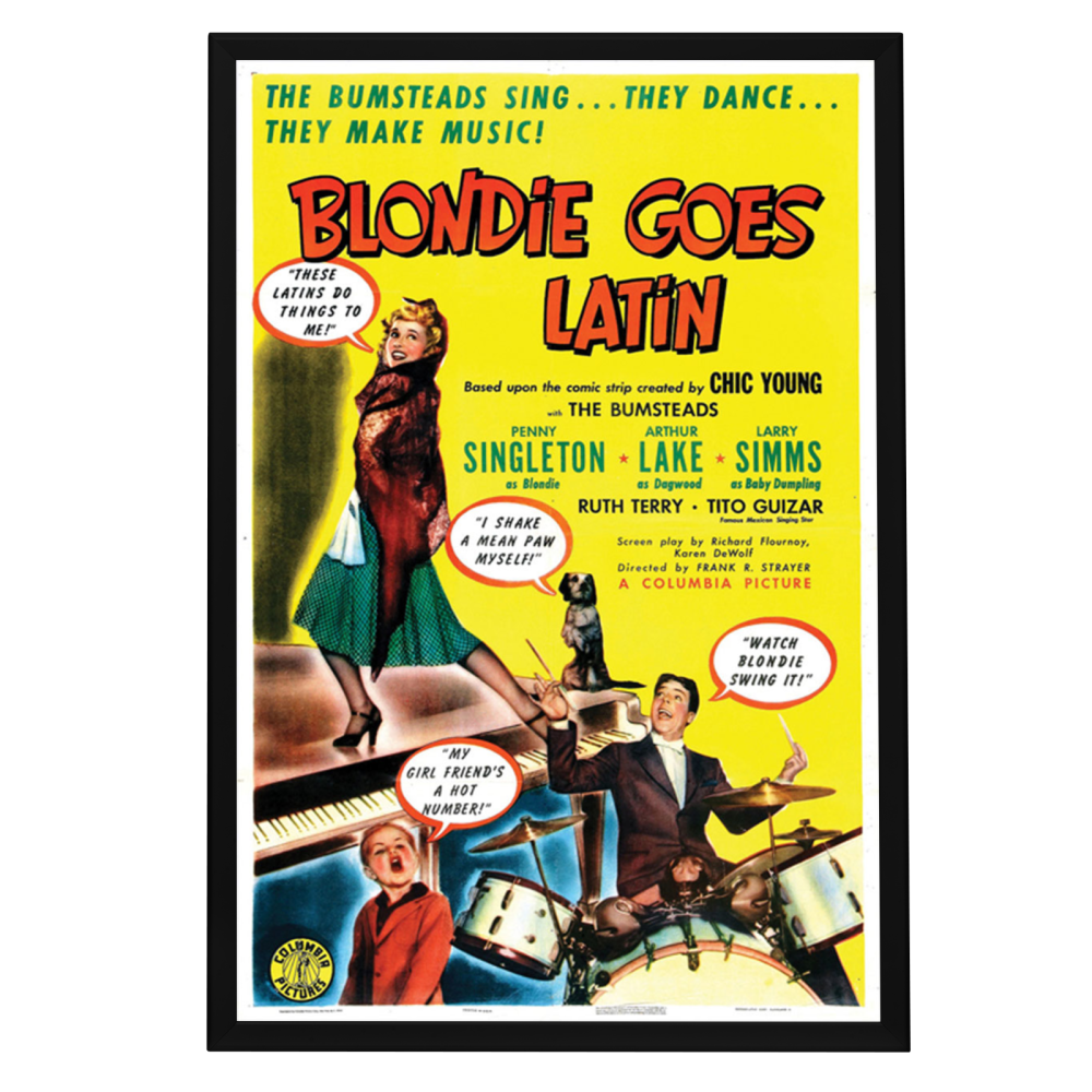 "Blondie Goes Latin" (1941) Framed Movie Poster