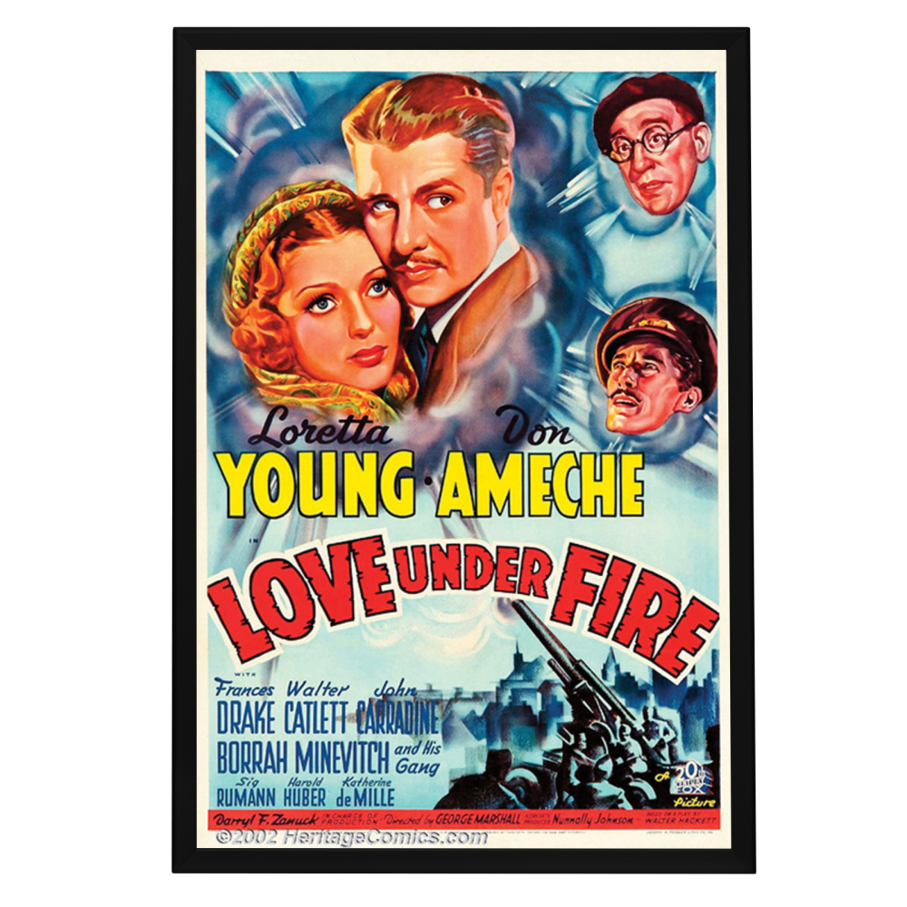 "Love Under Fire" (1937) Framed Movie Poster