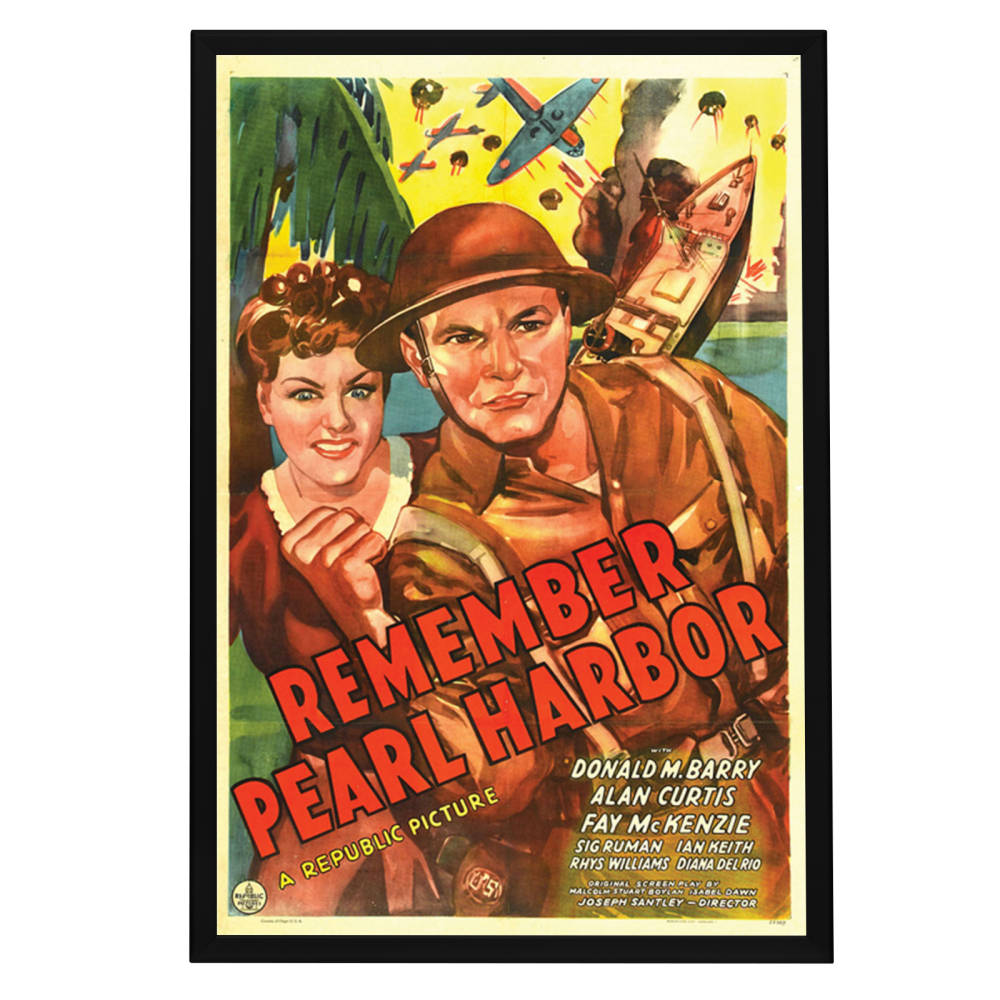 "Remember Pearl Harbor" (1942) Framed Movie Poster