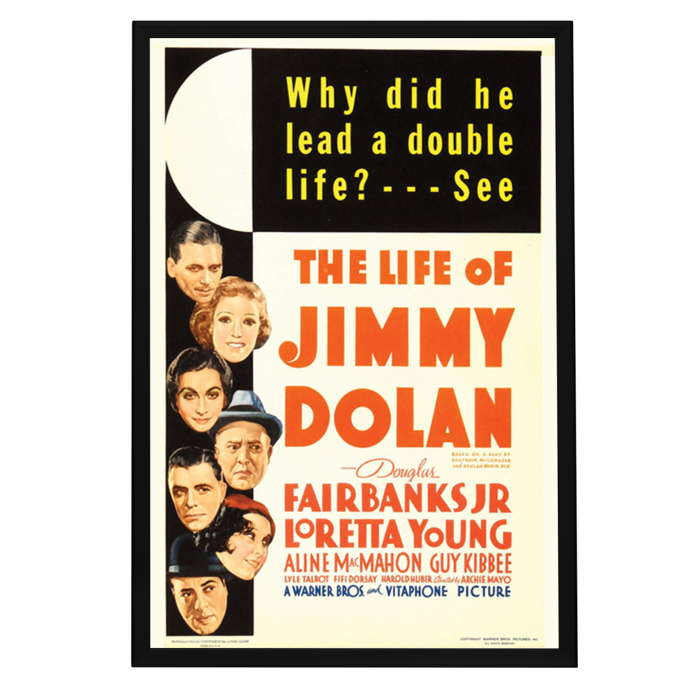 "Life Of Jimmy Dolan" (1933) Framed Movie Poster