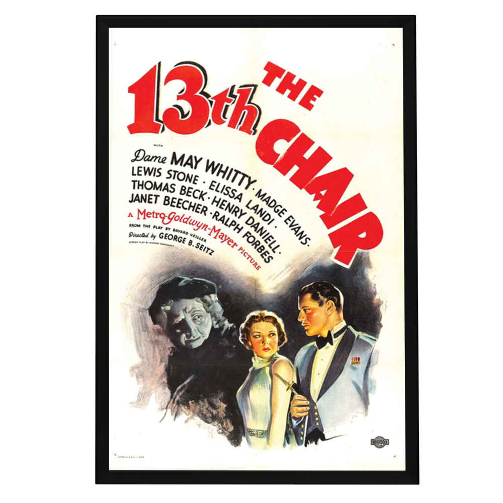 "Thirteenth Chair" (1937) Framed Movie Poster