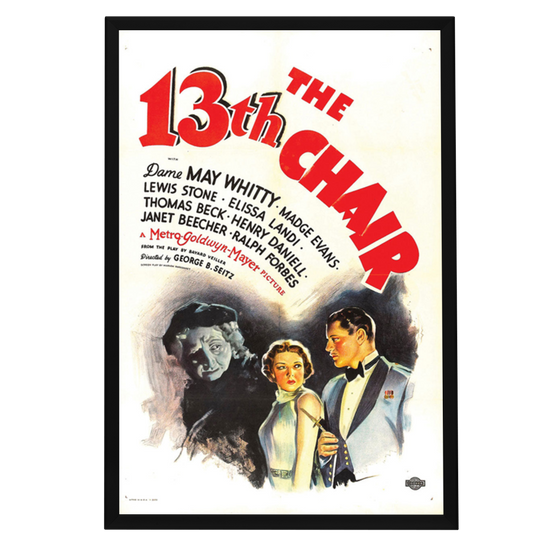 "Thirteenth Chair" (1937) Framed Movie Poster