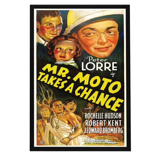 "Mr. Moto Takes A Chance" (1938) Framed Movie Poster