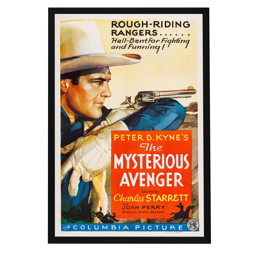 "Mysterious Avenger" (1936) Framed Movie Poster