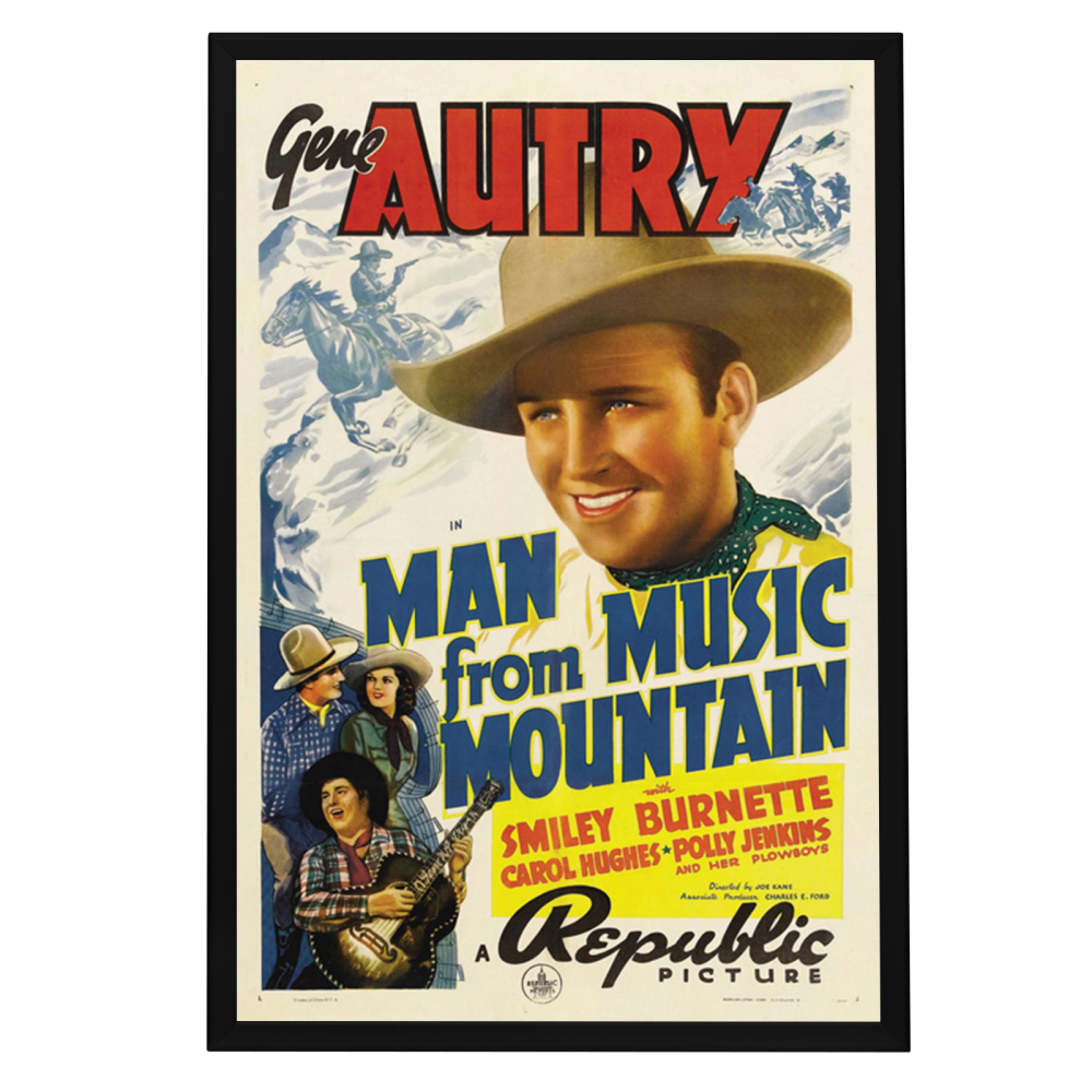 "Man From Music Mountain" (1938) Framed Movie Poster