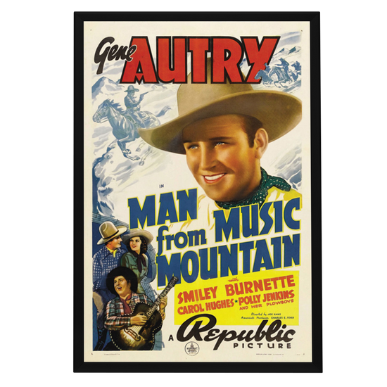 "Man From Music Mountain" (1938) Framed Movie Poster