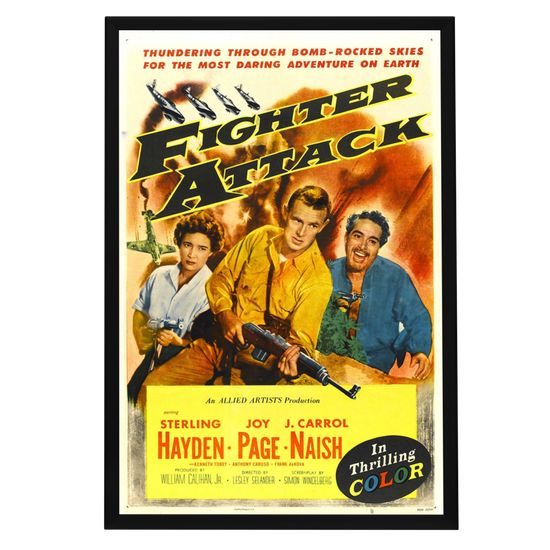 "Fighter Attack" (1953) Framed Movie Poster