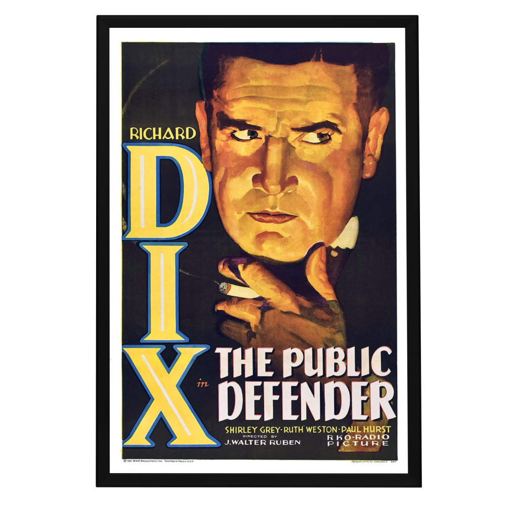 "Public Defender" (1931) Framed Movie Poster