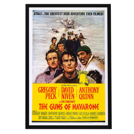 "Guns Of Navarone" (1961) Framed Movie Poster