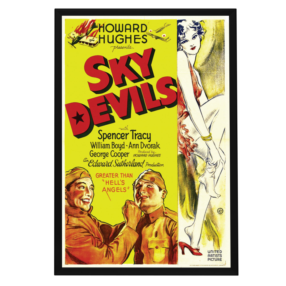 "Sky Devils" (1932) Framed Movie Poster