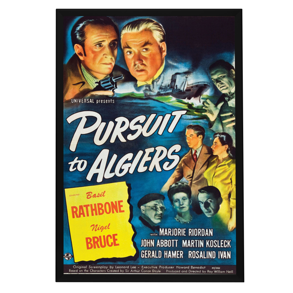 "Pursuit To Algiers" (1945) Framed Movie Poster