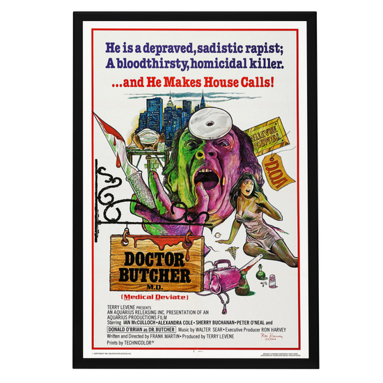 "Doctor Butcher M.D." (1980) Framed Movie Poster