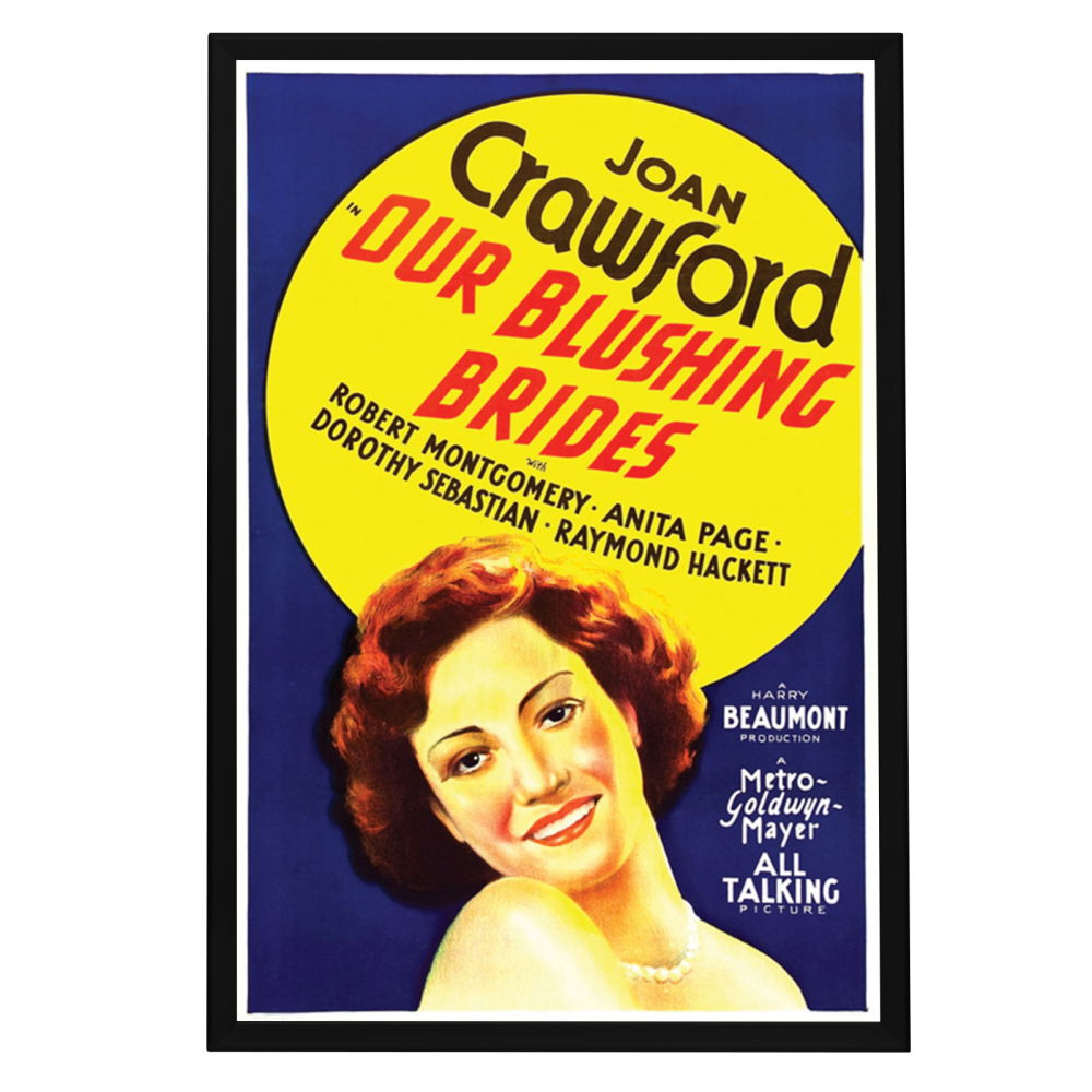 "Our Blushing Brides" (1930) Framed Movie Poster