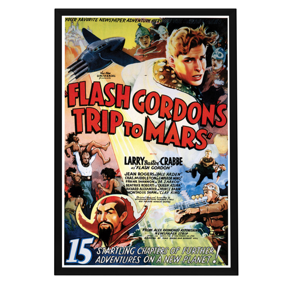 "Flash Gordon's Trip To Mars" (1938) Framed Movie Poster