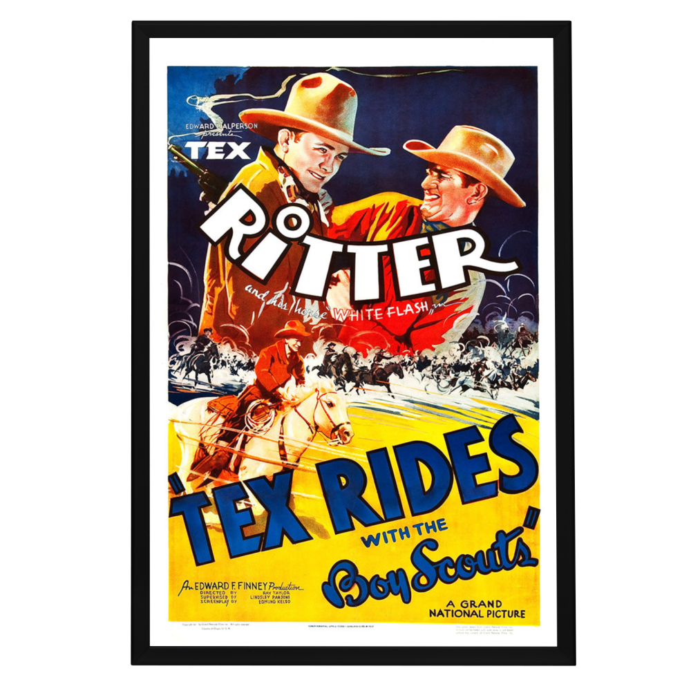 "Tex Rides With The Boy Scouts" (1937) Framed Movie Poster