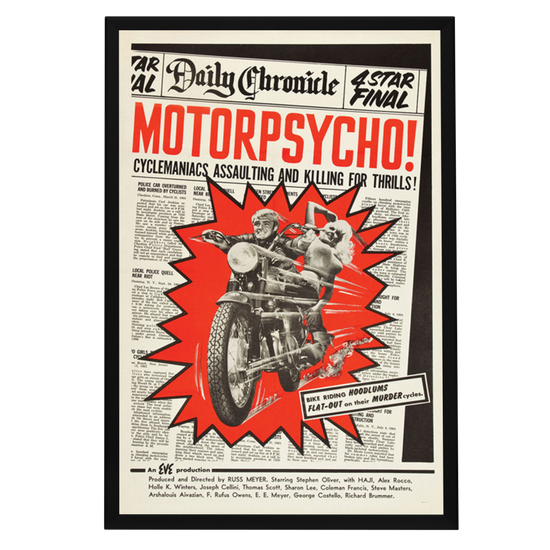 "Motor Psycho" (1968) Framed Movie Poster