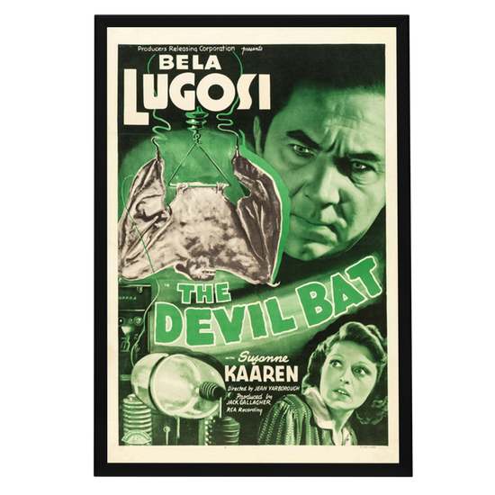"Devil Bat" (1940) Framed Movie Poster