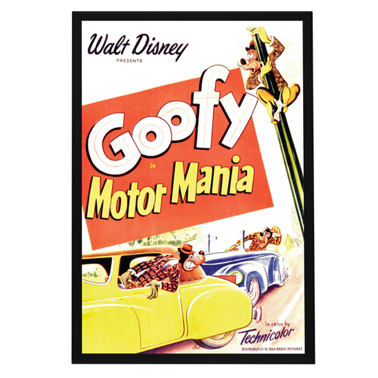 "Motor Mania" (1950) Framed Movie Poster