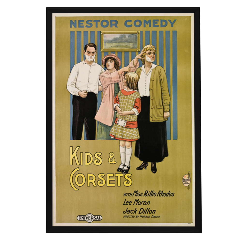 "Kids And Corsets" (1915) Framed Movie Poster