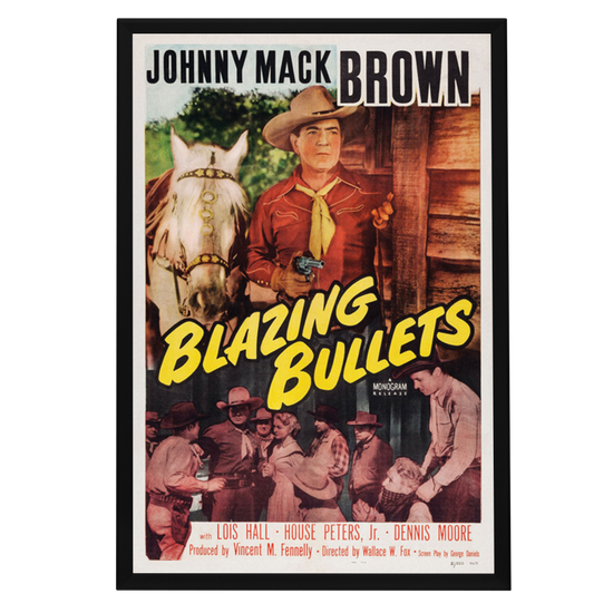 "Blazing Bullets" (1951) Framed Movie Poster