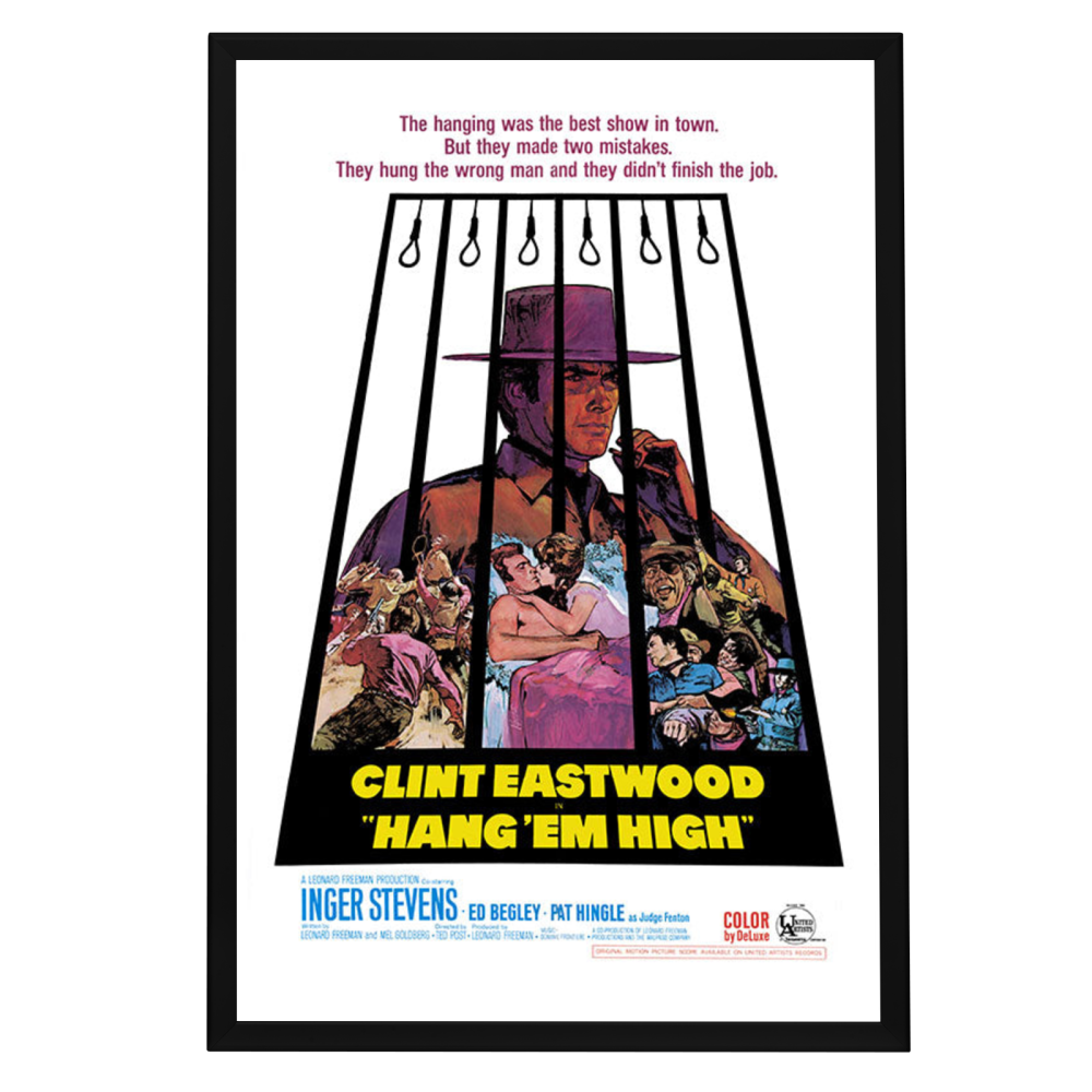 "Hang 'Em High" (1968) Framed Movie Poster