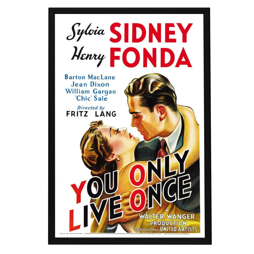 "You Only Live Once" (1937) Framed Movie Poster