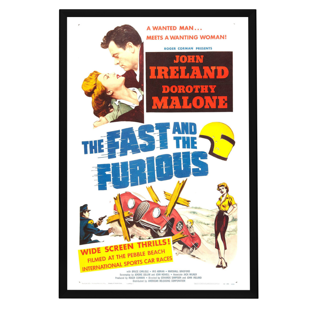 "Fast And The Furious" (1955) Framed Movie Poster