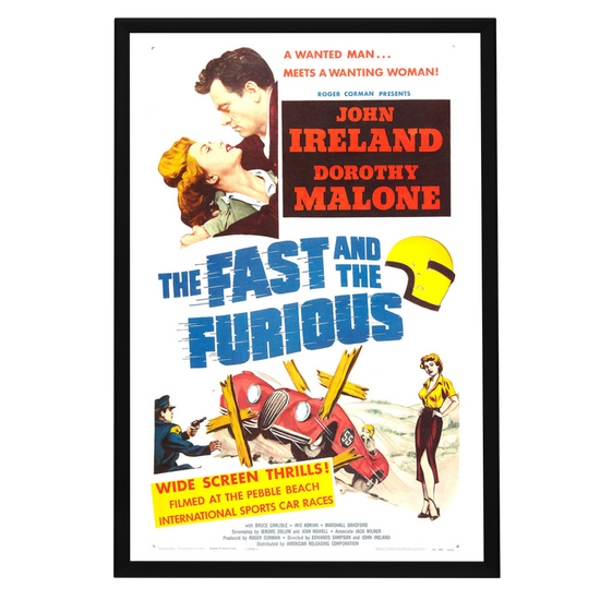 "Fast And The Furious" (1955) Framed Movie Poster