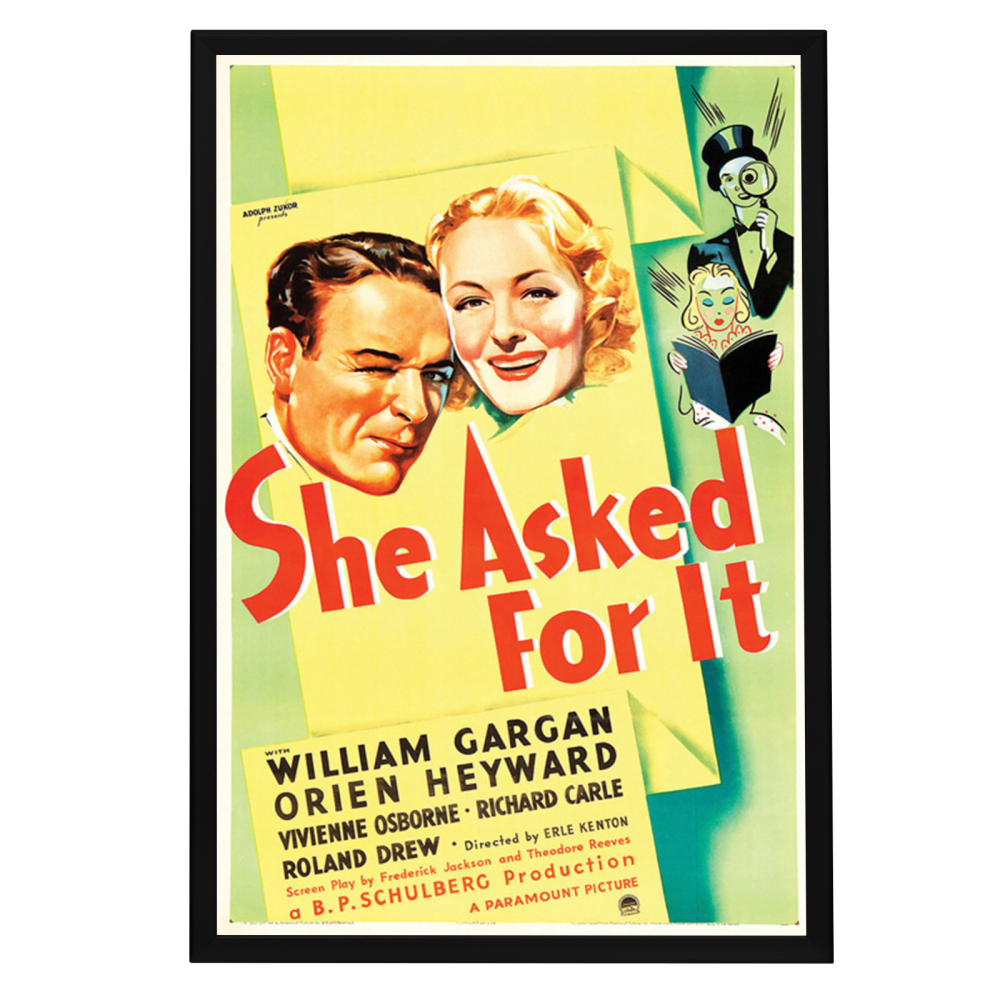 "She Asked For It" (1937) Framed Movie Poster