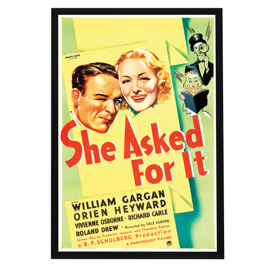 "She Asked For It" (1937) Framed Movie Poster