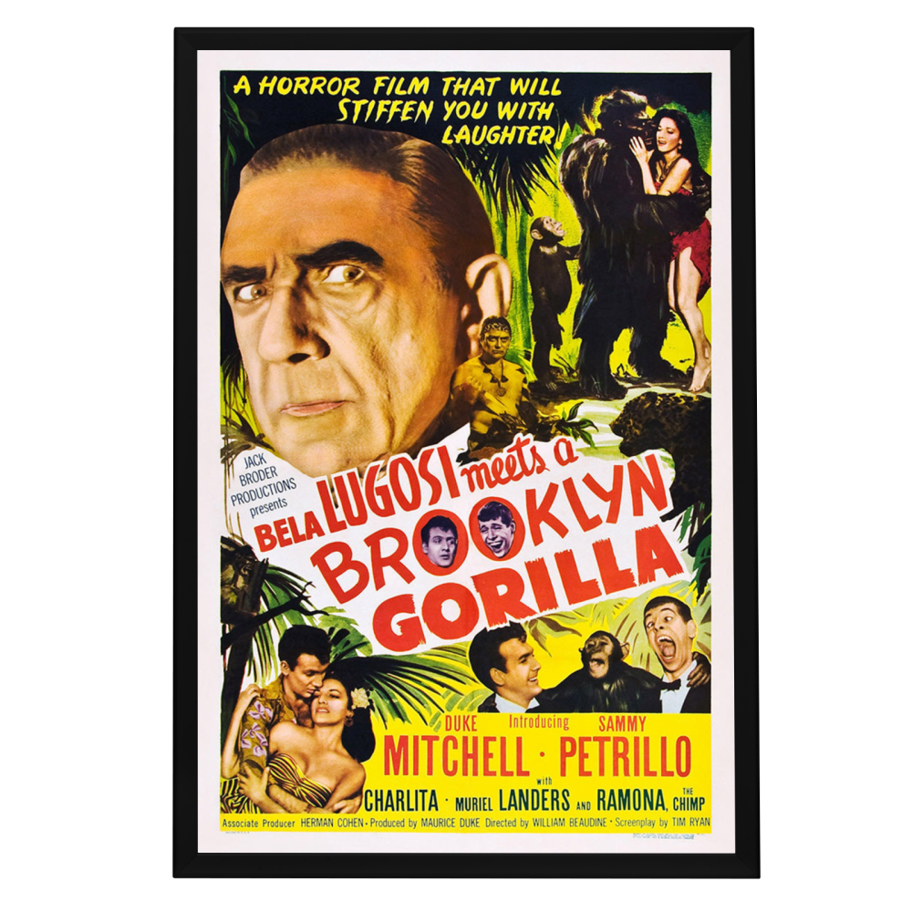 "Bela Lugosi Meets A Brooklyn Gorilla" (1952) Framed Movie Poster