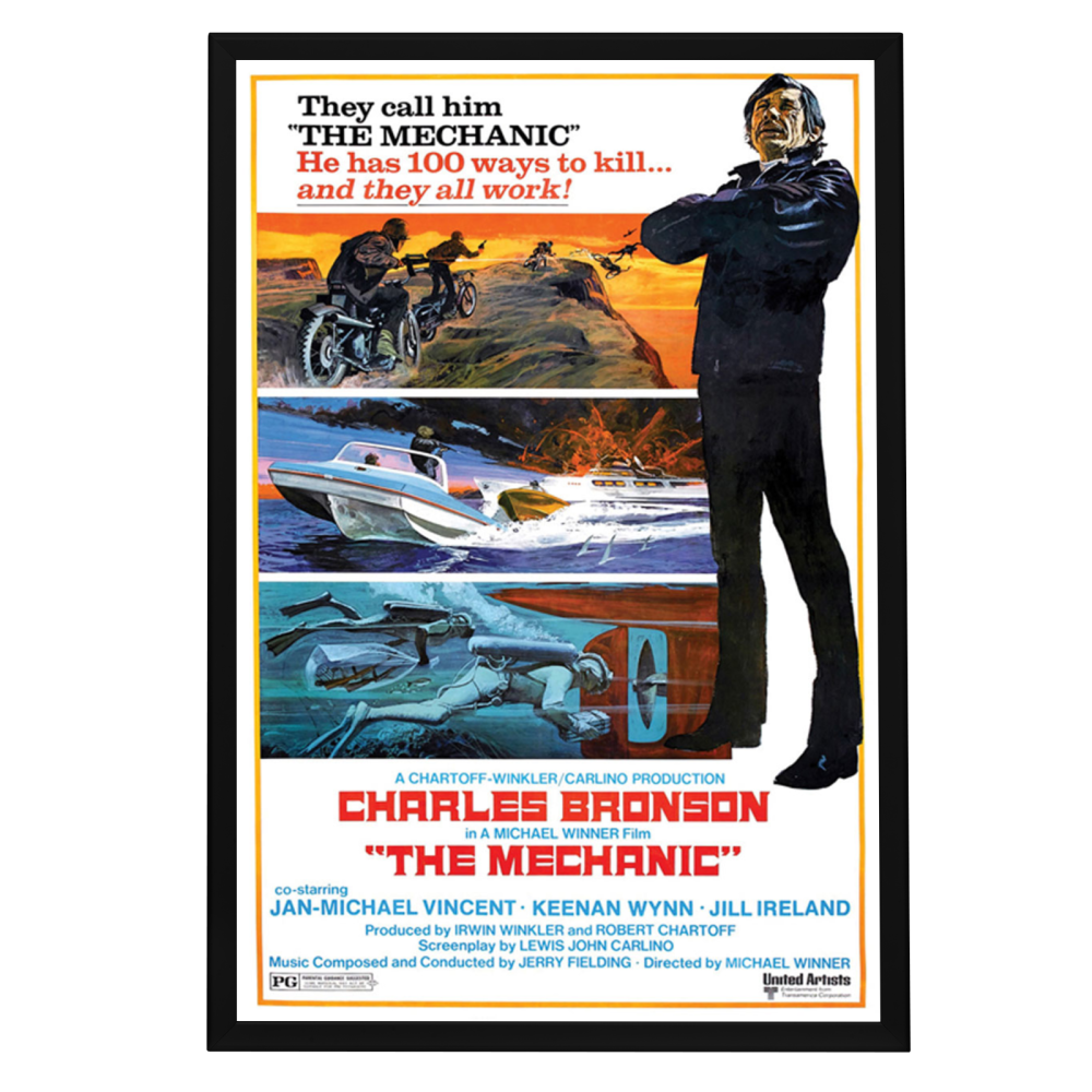 "Mechanic" (1972) Framed Movie Poster