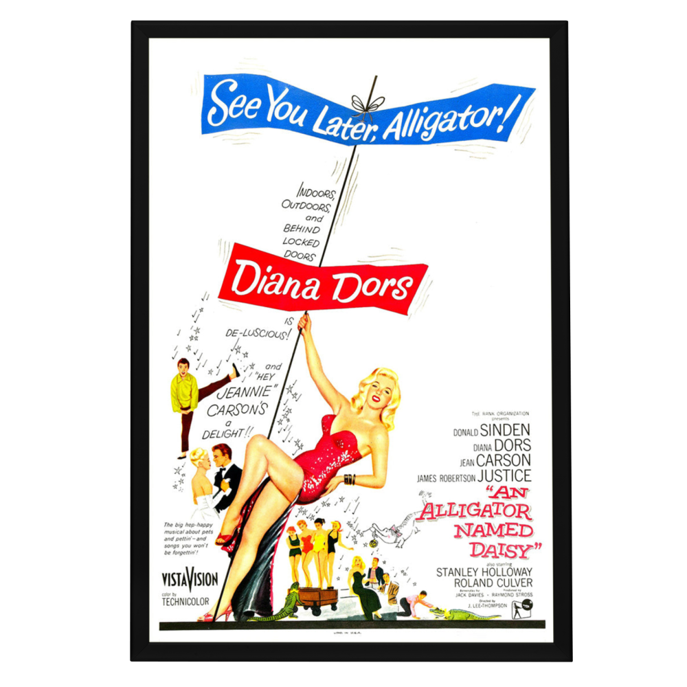"Alligator Named Daisy" (1955) Framed Movie Poster