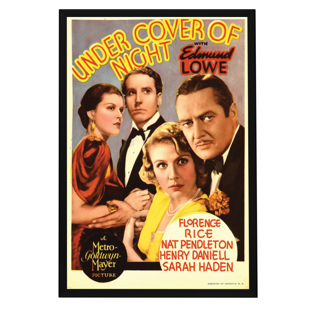 "Under Cover Of Night" (1937) Framed Movie Poster