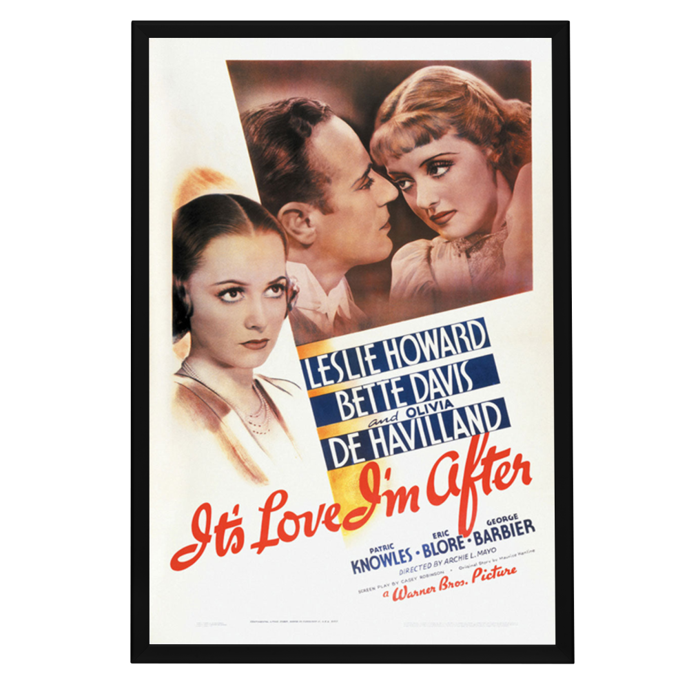 "It's Love I'm After" (1937) Framed Movie Poster