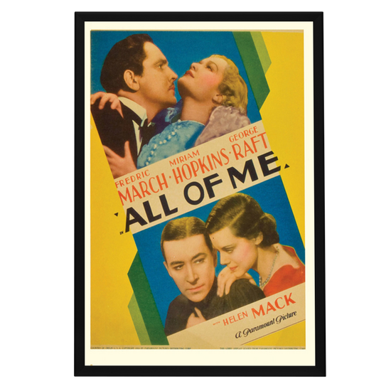 "All Of Me" (1934) Framed Movie Poster