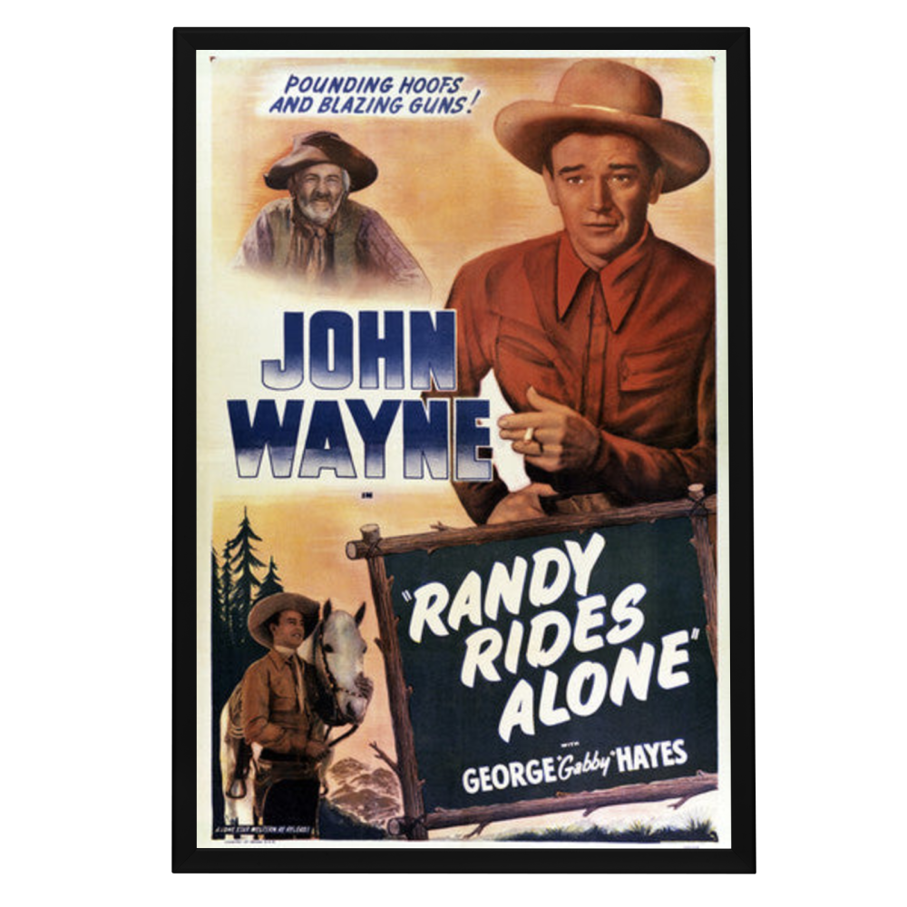 "Randy Rides Alone" (1934) Framed Movie Poster