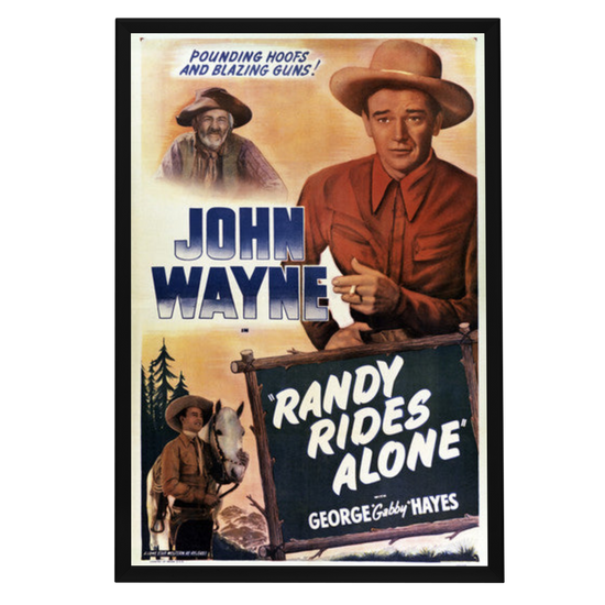 "Randy Rides Alone" (1934) Framed Movie Poster