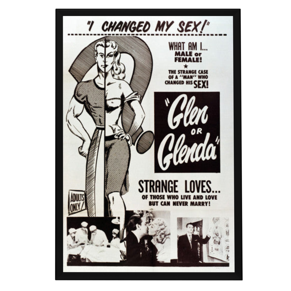 "Glen or Glenda" (1953) Framed Movie Poster