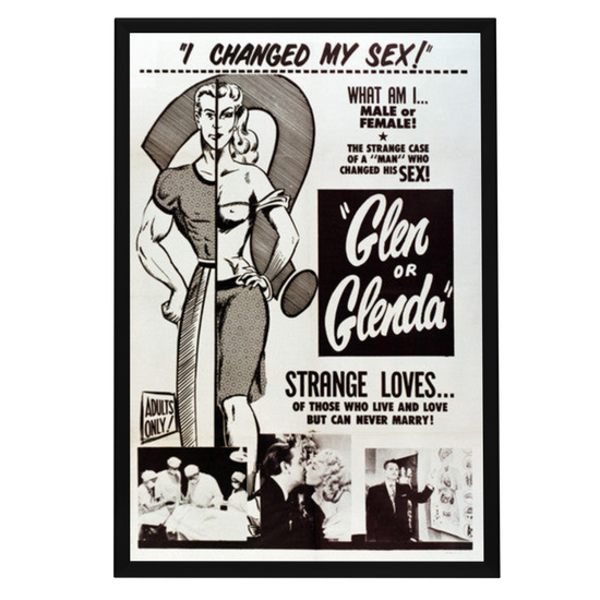 "Glen or Glenda" (1953) Framed Movie Poster