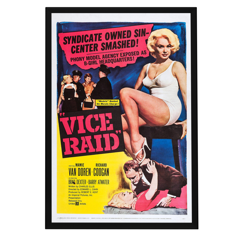 "Vice Raid" (1960) Framed Movie Poster